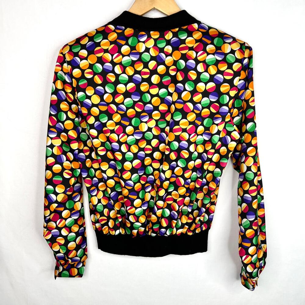 Vintage 80s Notations Funky Circle Blouse Small - Picture 5 of 5